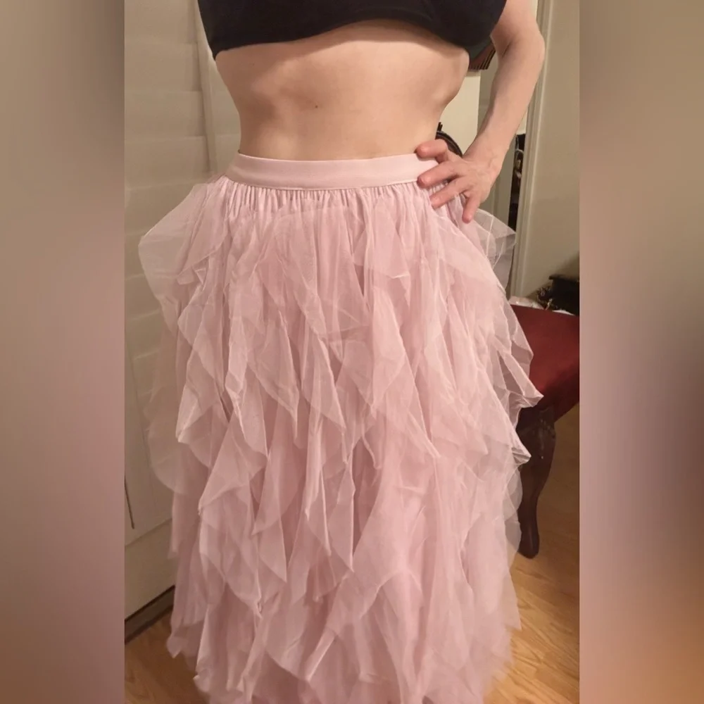 Soho Apparel Blush Tulle Skirt M - Picture 1 of 8